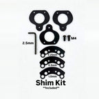 Single Pin Tight Spot – included shim kit: 0.25 mm, 0.5 mm and 1.0 mm shims, M4 screws and 2.5 mm Allen wrench