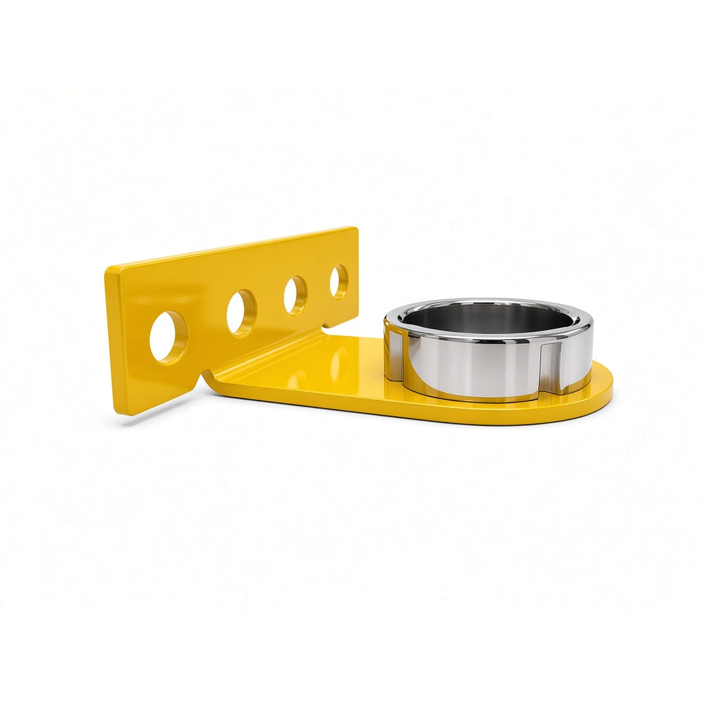 Side Mount 60mm Gloss Yellow with DIY Dock — angled hero