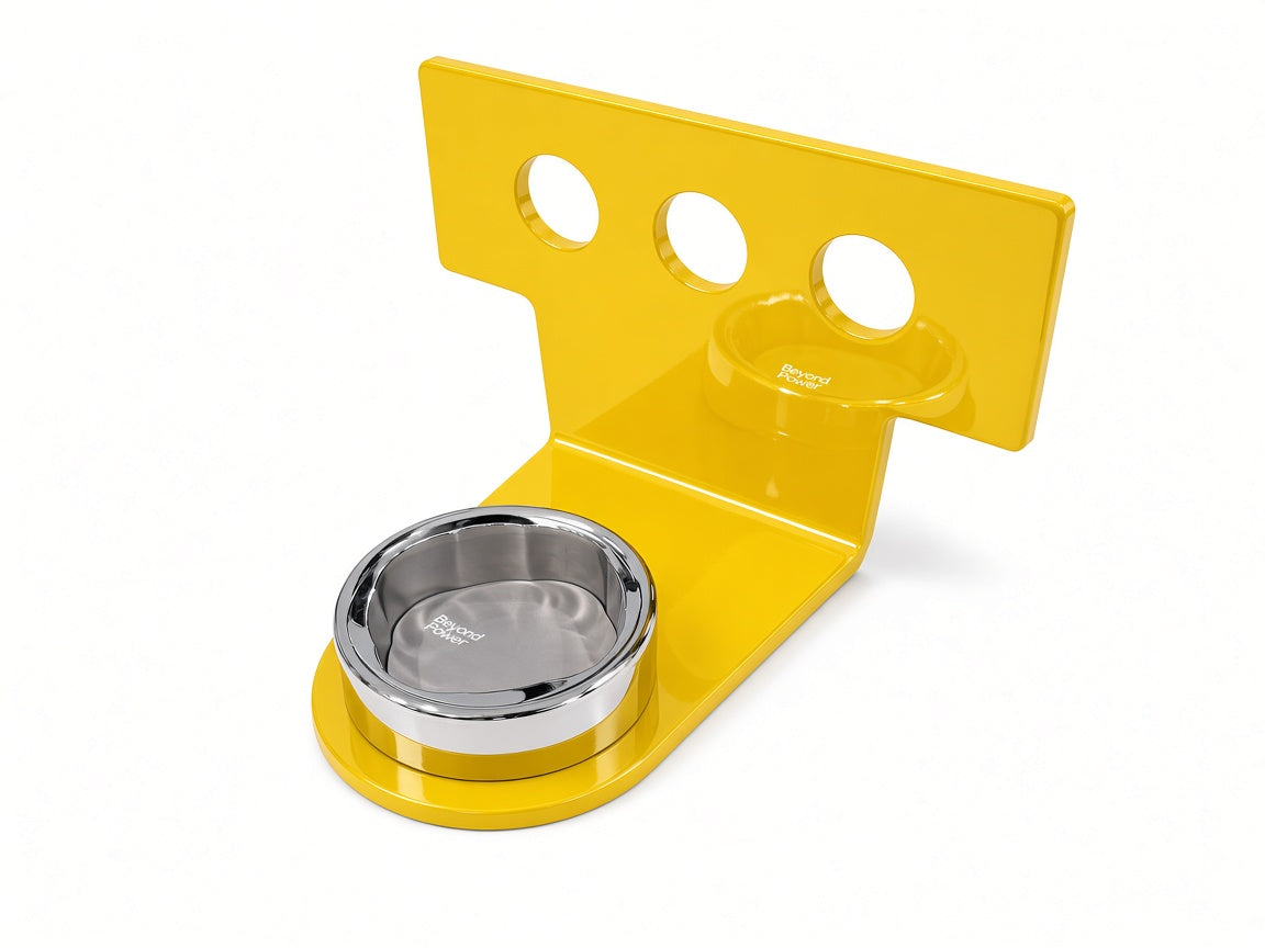 Side Mount 5 inch drop Gloss Yellow with DIY Dock and VOLTRA I — angled hero