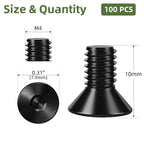 M4 x 10mm flat head socket cap screw
