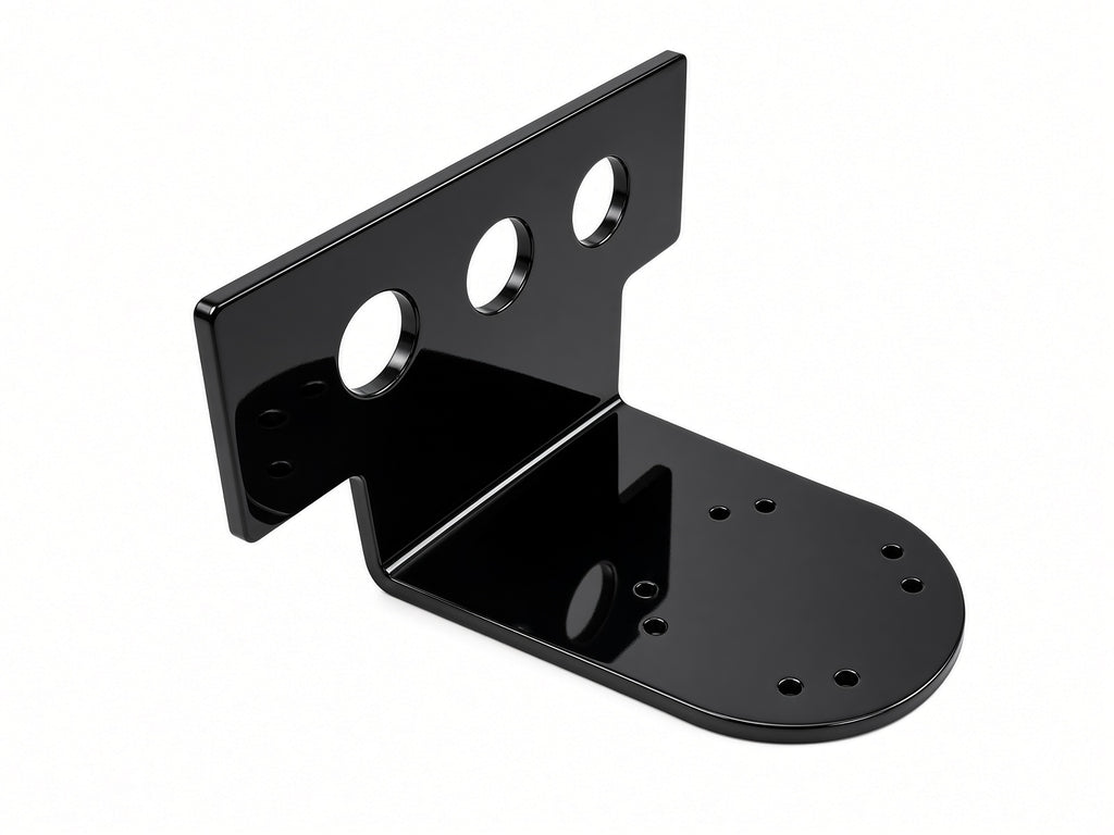 Side Mount 5 inch drop bare plate — angled