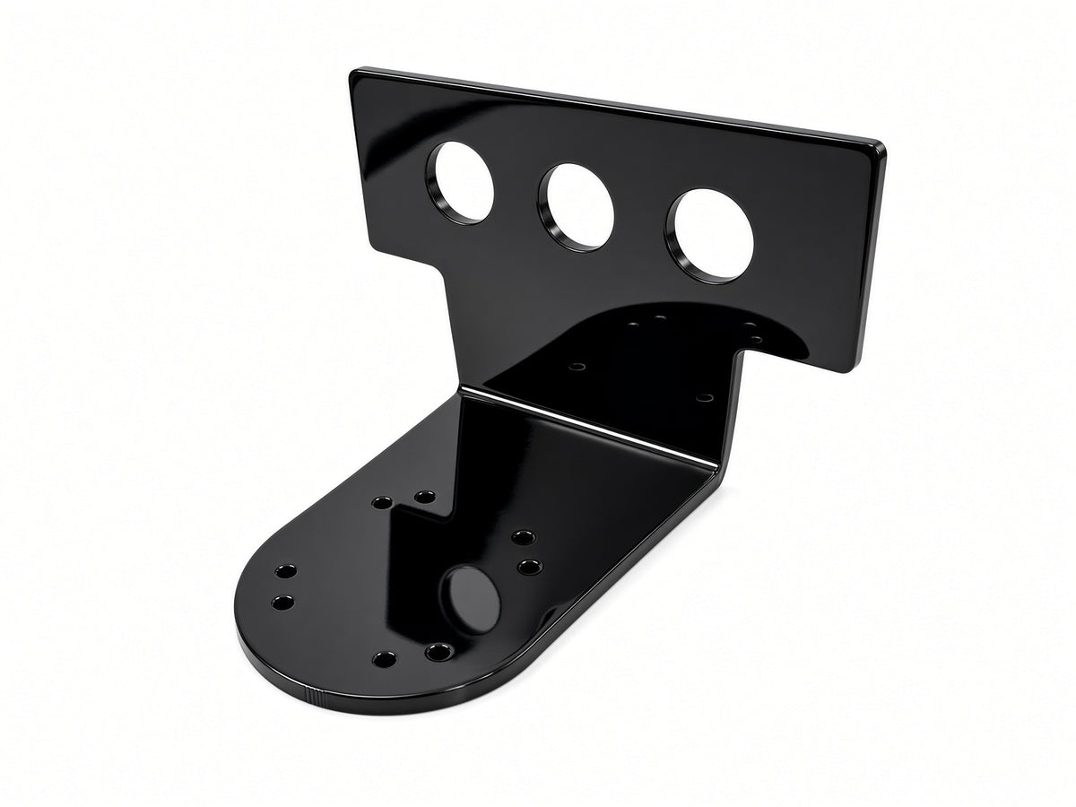 Side Mount 5 inch drop bare plate — side showing drop